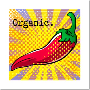 Organic Chili Pepper Posters and Art